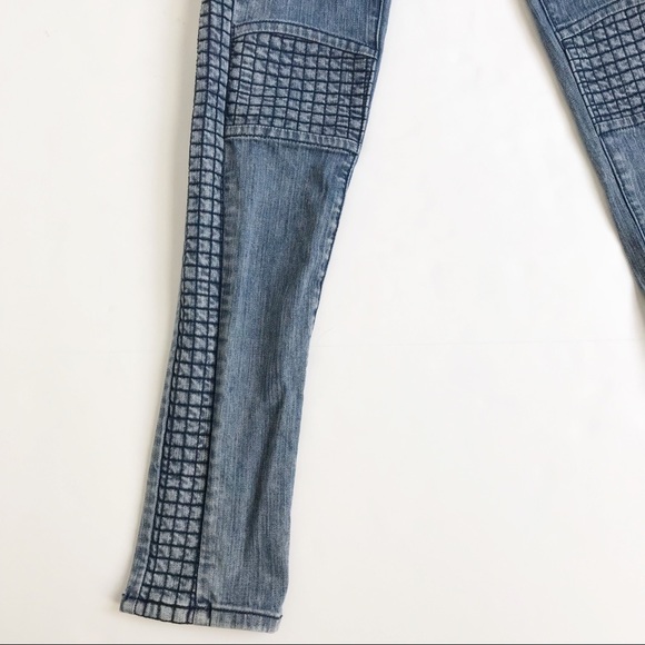 Carmar Quilted Skinny Moto Jeans Size 27 - Picture 5 of 7